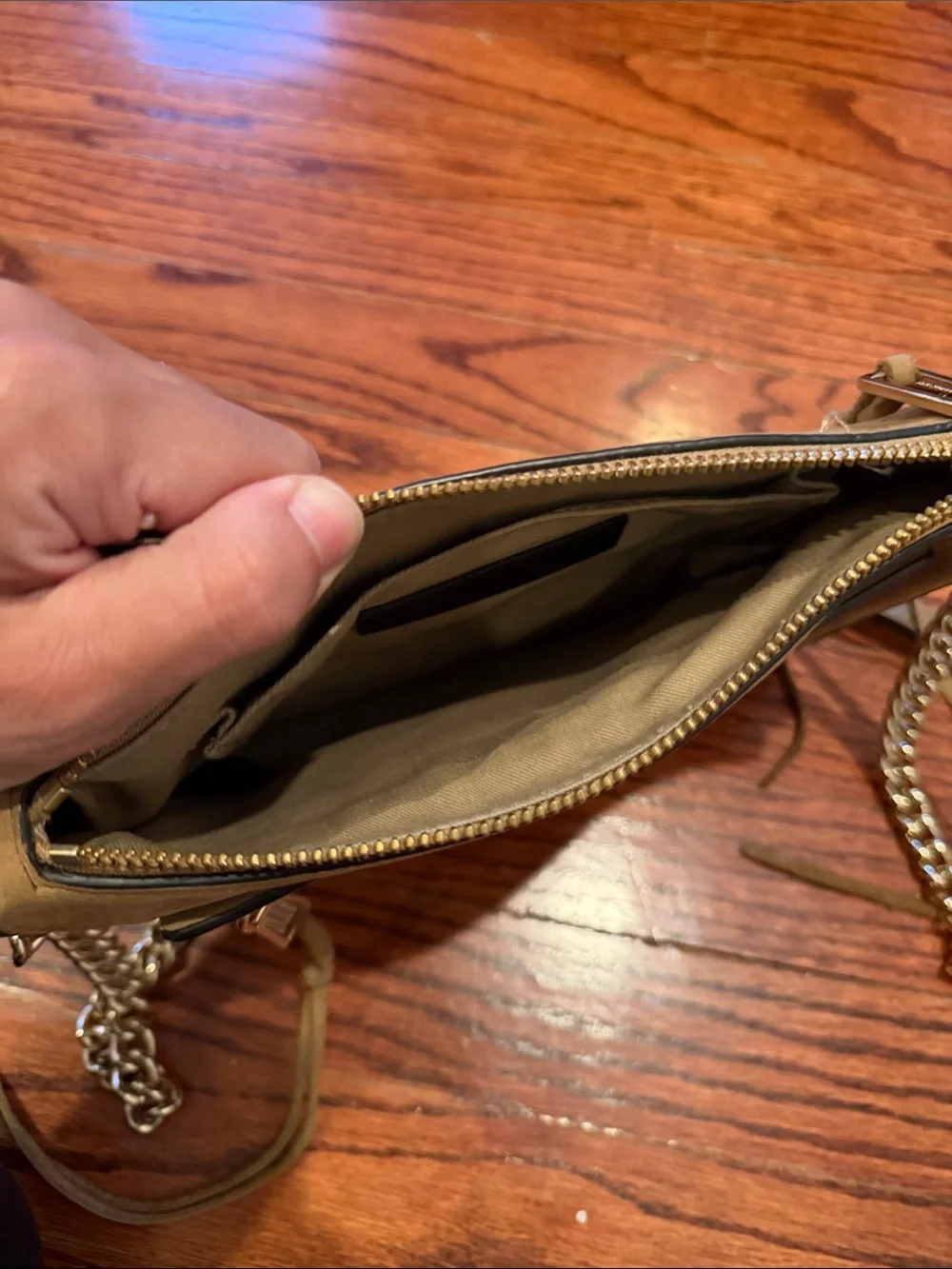 Rebecca Minkoff Suede Crossbody Bag in Tan